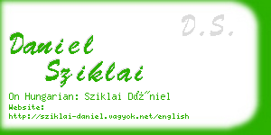 daniel sziklai business card